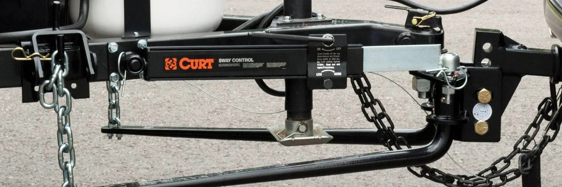 CURT trailer sway control hitches improve safety and prevent trailer sway.