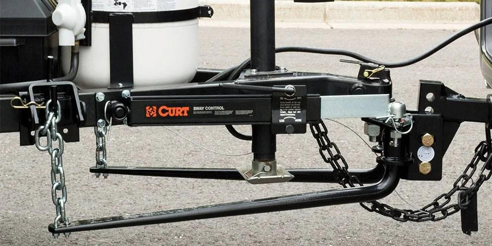 CURT trailer sway control hitches improve safety and prevent trailer sway.