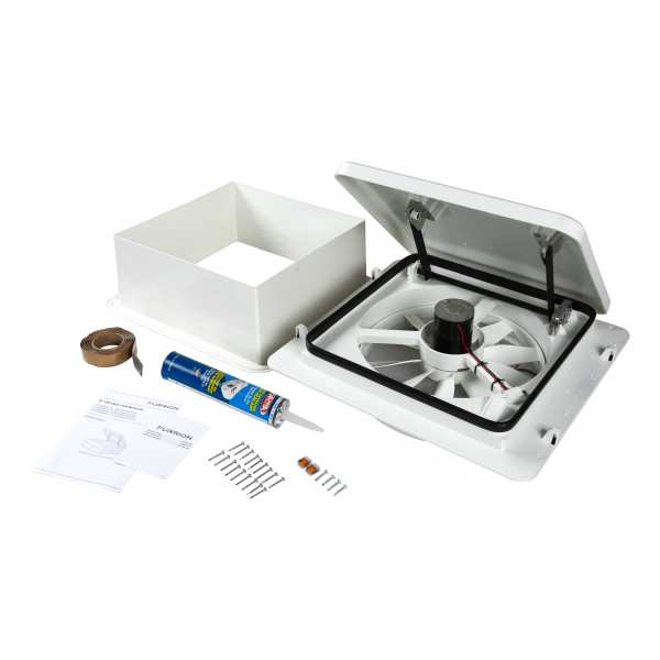 Furrion RV roof vent fan for moisture control