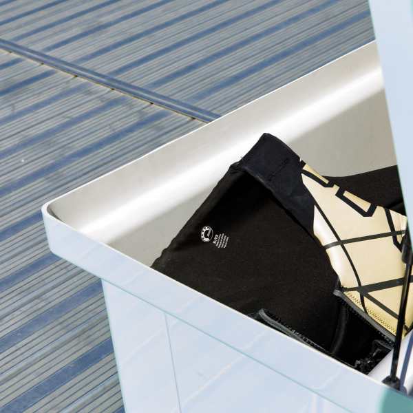 Reinforced corners on a dock box