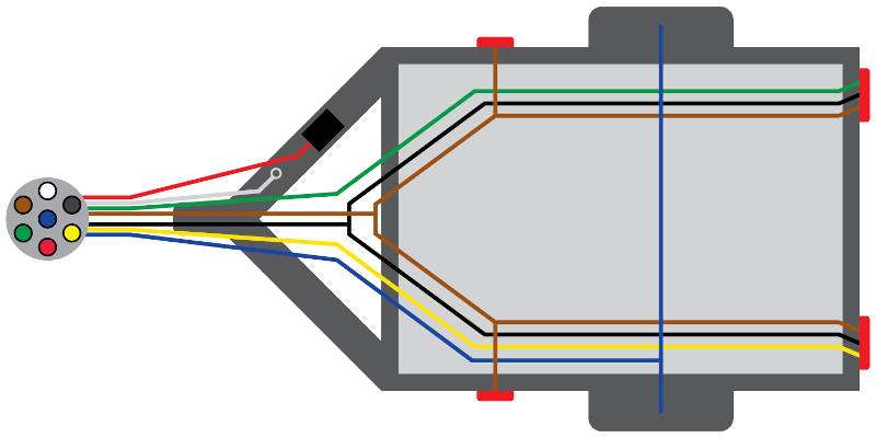 7-pin round trailer wiring diagram