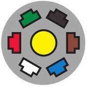 Traditional 7-way RV blade wire colors