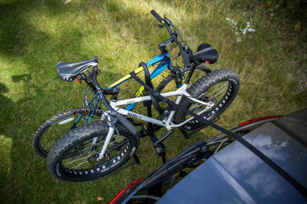 Bike Rack Support Strap Installed