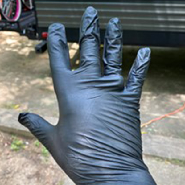 Black nitrile gloves