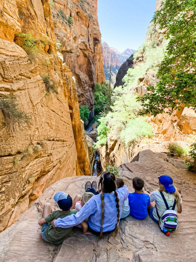 RVing family overlooking canyon