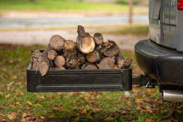 Cargo Hitch Loaded Down with Firewood