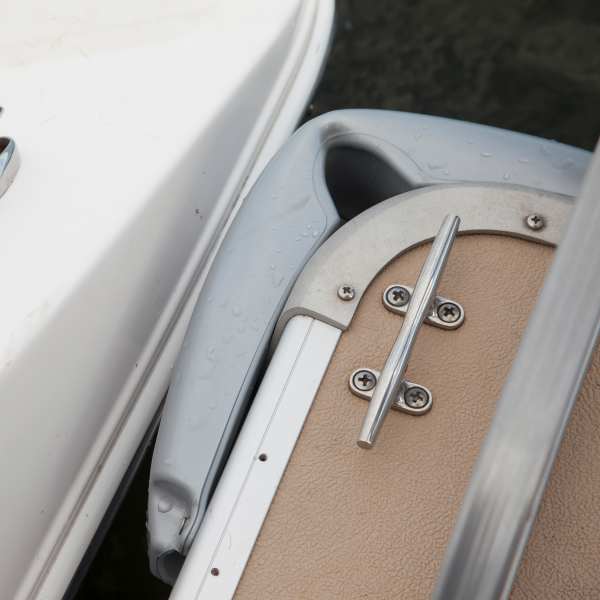 Taylor Made Corner Fender on a Pontoon Boat Taylor Made Corner Fender on a Pontoon Boat