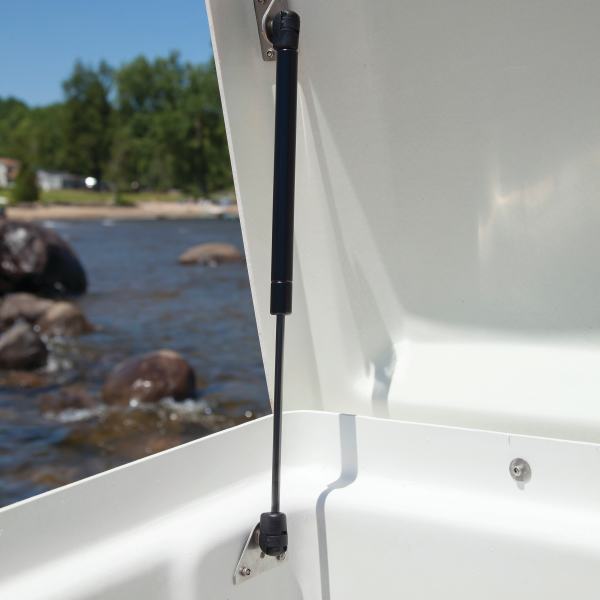 Gas Shock on a Leading Dock Box Manufacturer's Product