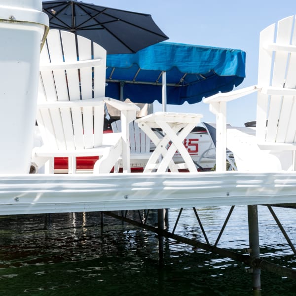 PVC Dock Edging on a Boat Dock PVC Dock Edging on a Boat Dock