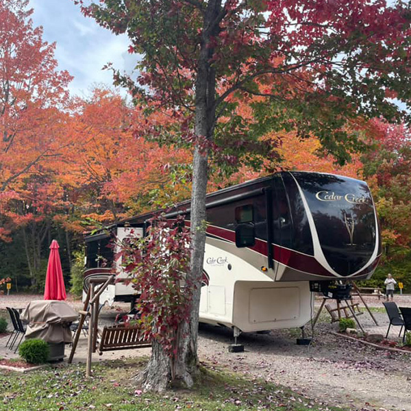 Fall camping in Ontario, Canada
