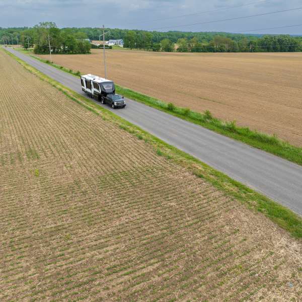 Truck Towing Gooseneck RV