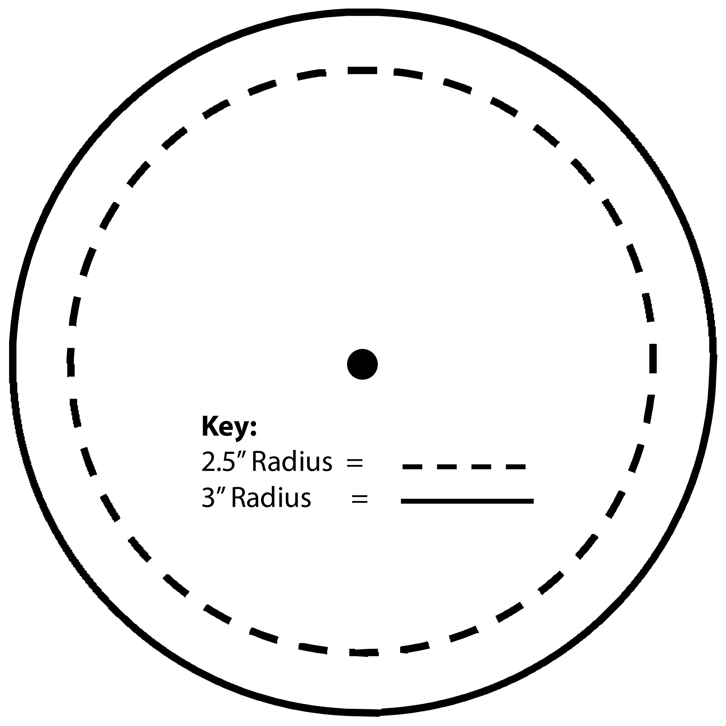 Corner radius template