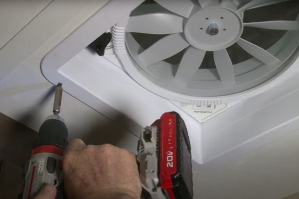 Install the vent fan garnish ring
