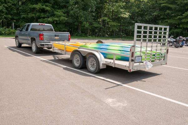 Kayak Trailer with Rear Gate Ramp
