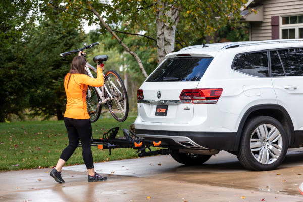Load Bike onto Hitch Rack