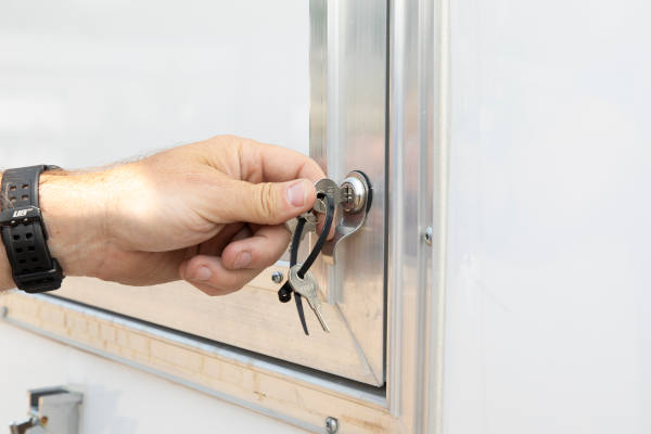 Lock RV Cargo Door Compartment