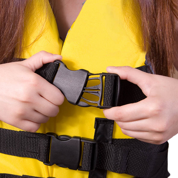 Buckling yellow life vest clip