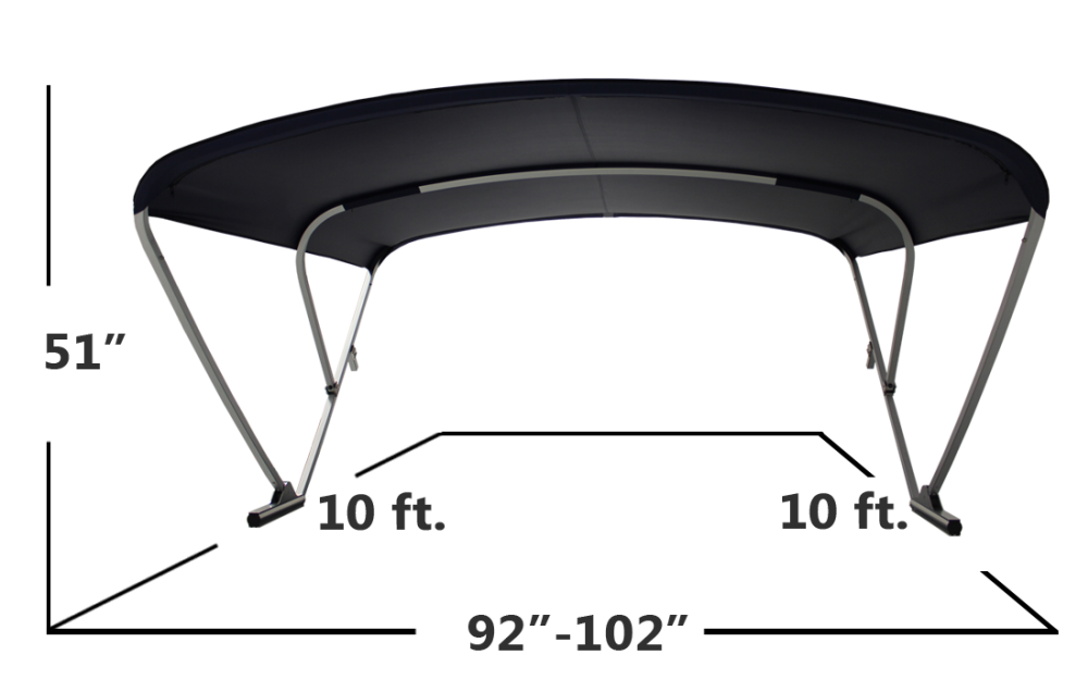 Power Bimini Dimensions