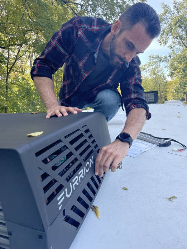 RV Owner Servicing RV AC Shroud