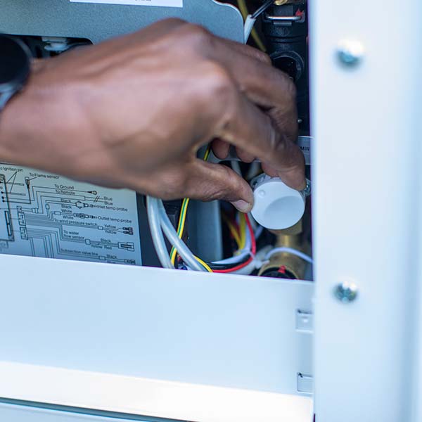 RV water heater flow control valve