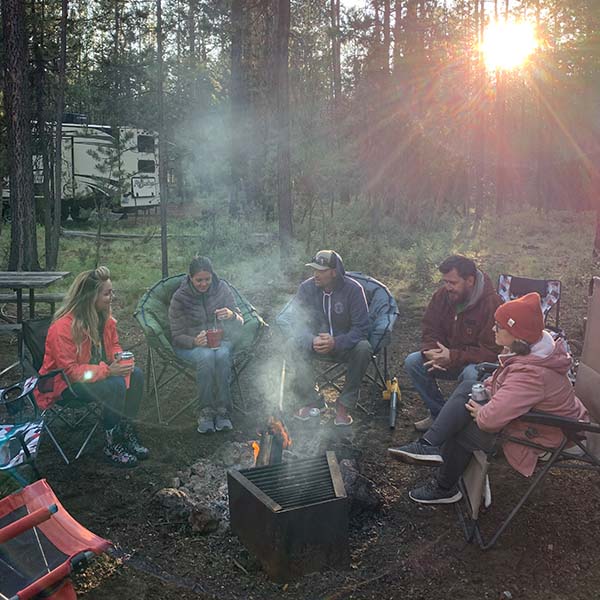 Restless Russells camping with friends