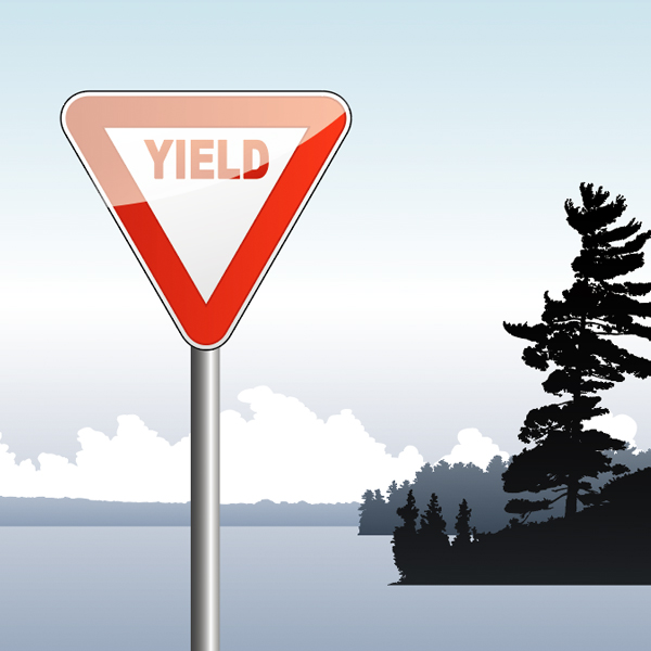 Yield Sign on the Water