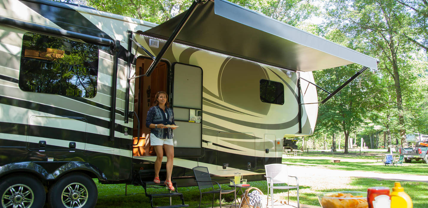 Solera Awning RV Campsite