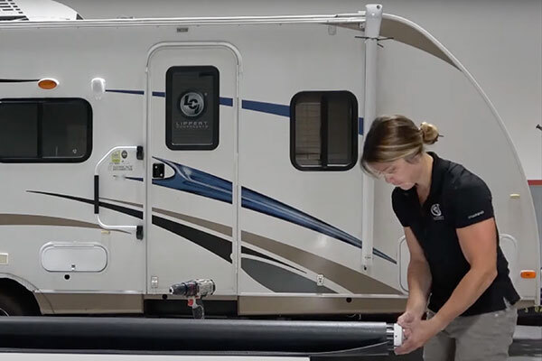 Reinstall your end cap and lubricate your fabric track