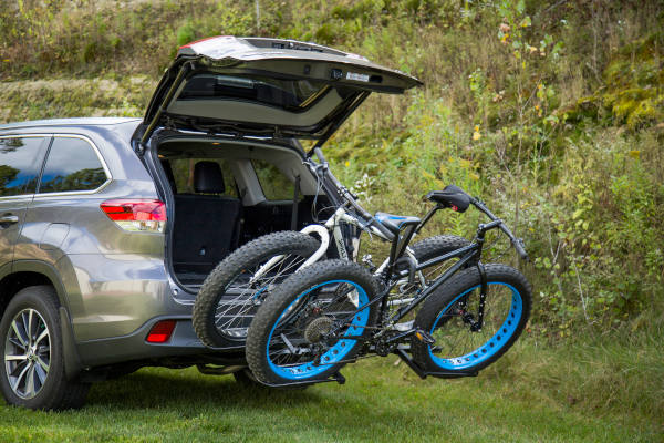 Tilt-Away Bike Rack Shank for Trunk Access