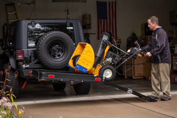 Wide Cargo Carrier with Ramp for Snowblower