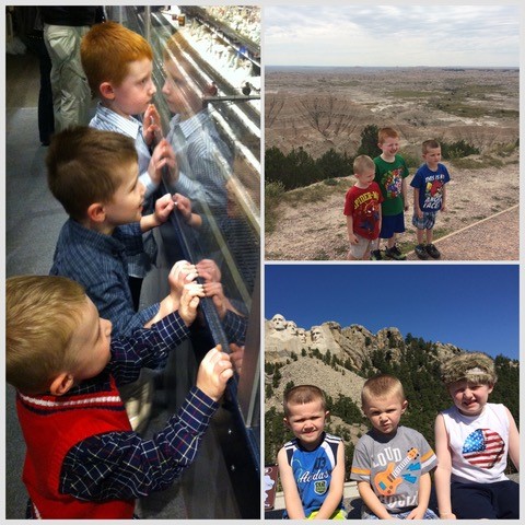 Young Boreing boys at Mount Rushmore