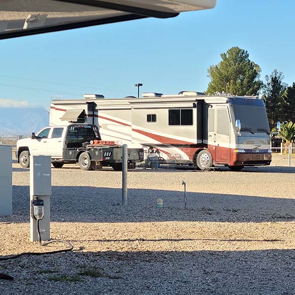 Bleak Rest Area Motorhome Parked