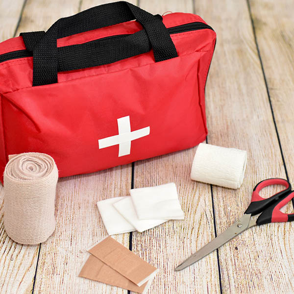 Boat First Aid Kit, Bandages and Scissors