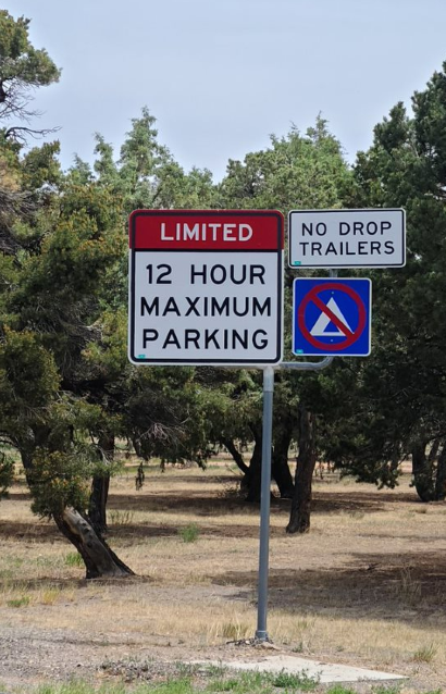 Limited parking signs