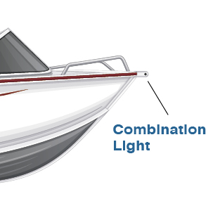 Combination lights on a boat